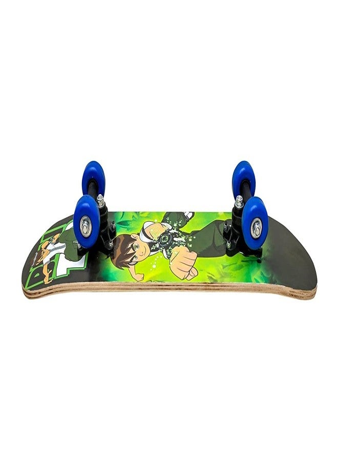 EYESIGN Skateboard 24"x 6" Complete Skateboard, Double Kick Concave Skate Board 9 Layer Plywood Deck Standard Skateboards for Kids Boys Girls Beginners Teens Adult- (Ben 10 Print) - Image 4